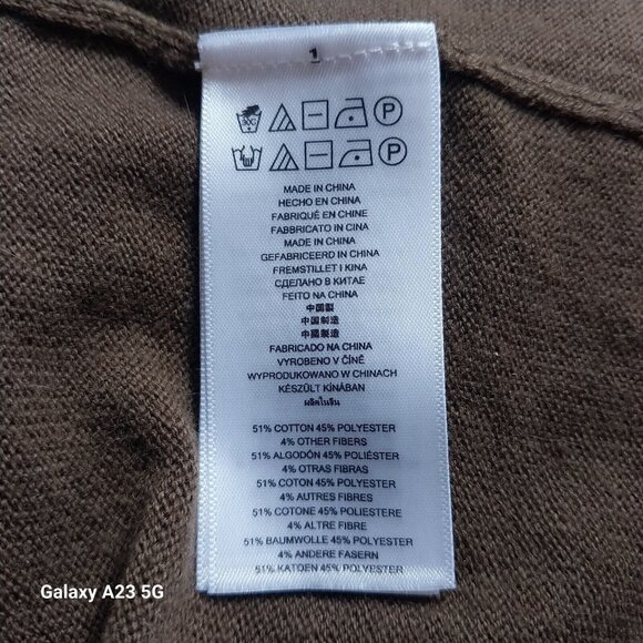 Michael Kors Womens Brown Fringe Sweater With Cowl Neck & Long Sleeves - Picture 12 of 13